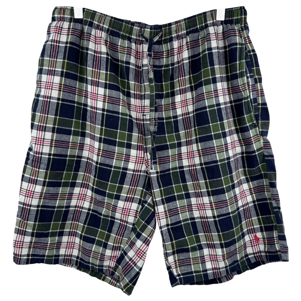 Polo Ralph Lauren Men's Small Plaid Sleep Shorts Cotton Sleepwear
